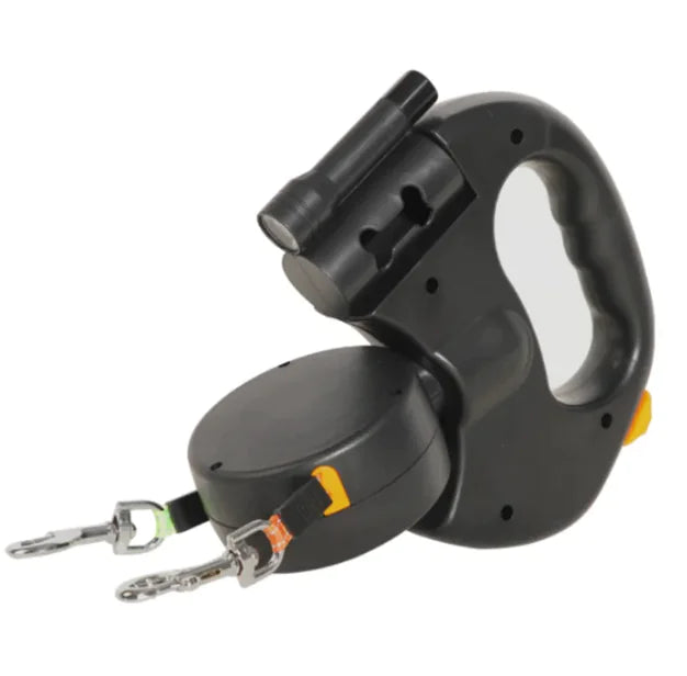 Correa doble para perros automática.