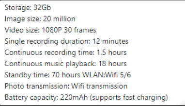 Gafas inteligentes con cámara IA