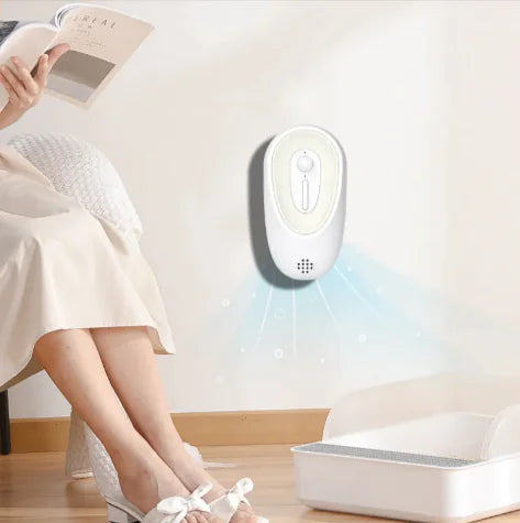 Eliminador de olores para mascotas en cajas de arena.